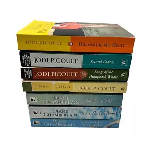 Lot Oversized Paperback Romance Novels Jodi Picoult Diane Chamberlain 7 Books - Foto 1 di 5