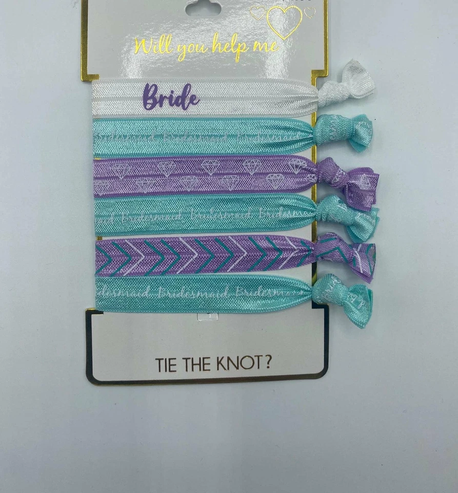 Will You Help Me Tie The Knot Hair Ties, 6 count, Package of 4 - Image 1 of 1