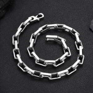 Collar o pulsera de cadena cuadrada Miami de 9 mm de acero inoxidable genial para hombre - Imagen 1 de 10