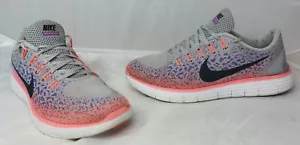 Nike Free RN Distance Damen grau rosa Laufschuhe Turnschuhe Größe 6 - Bild 1 von 8