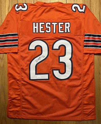 Devin Hester Signed Chicago Bears Custom Orange Jersey JSA COA - Image 1 of 2