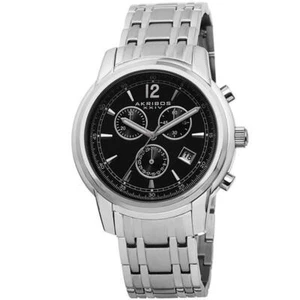 Akribos XXIV AK692SSB Swiss Quartz Chronograph Date Stainless Steel Mens Watch - Picture 1 of 5