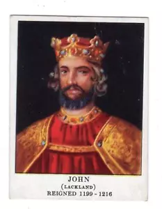 TARJETA DE CIGARRILLOS TAEYTON*ROYALTY INGLESA*JOHN (LACKLAND)*REINÓ 1199-1216 - Imagen 1 de 2