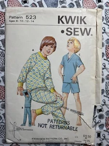 Pijama Kwik Costura Patrón 523 Niños Talla 8-14 PRINCIPALMENTE SIN CORTAR - Imagen 1 de 3