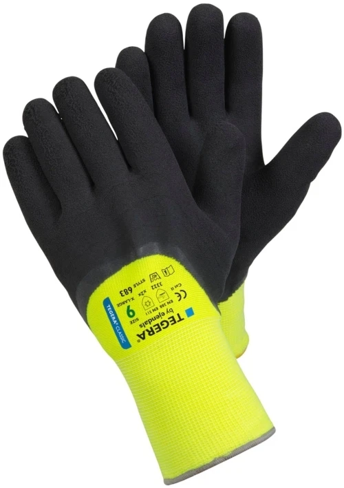 Ejendals Tegera 683 Winterhandschuhe Arbeitshandschuhe gelb gefüttert Nitril - Bild 1 von 1