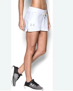 Under Armour White gym Shorts Size M Sports running Cotton Women's - Picture 1 of 13