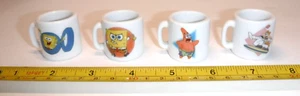 Vintage SpongeBob Schwammkopf Mini Tassen 4 Stück 2002 Viacom Miniaturen Keramik - Bild 1 von 6
