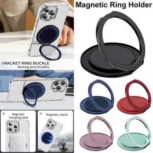 Magnetic Phone Ring Holder 360° Rotating Phone Grip for MagSafe Cell Phone Stand - Picture 1 of 14