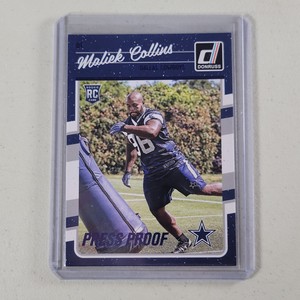 2016 Donruss Football Maliek Collins Rookie Card Press Proof Dallas Cowboys