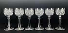 Set of 6 Antique American Brilliant ABP Cut Glass Footed Goblets Stems