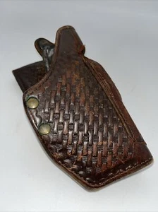 Gould And Goodrich Basket Weave Leather Holster HYW G19W Right Hand-M - Picture 1 of 7