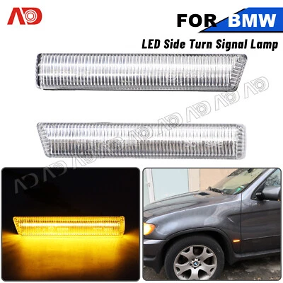 Luz de señalización lateral LED transparente para BMW 95-01 E38 740i 740iL 750iL 01-06 E46 M3 Foto 1 de 4