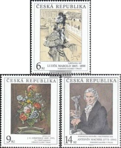 sellos República Checa 1995 Mi 96-98 usado 1995 Arte - Imagen 1 de 1