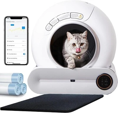 XXL Automatisch Selbstreinigende Katzenklo Toilette Katzentoilette App-Steuerung - Bild 1 von 4