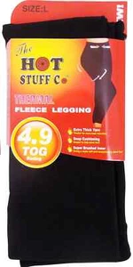 WOMENS LADIES THERMAL BRUSHED FLEECE WARM TIGHTS TOG 4.9 OPAQUE WINTER SIZE NEW - Picture 1 of 3