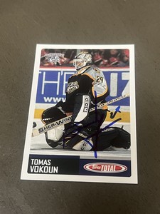 Tomas Vokoun Signed Autographed 2002-03 Upper Deck Mask Collection #49 Predators