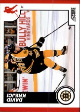2010-11 Score Boston Bruins Hockey Card #68 David Krejci
