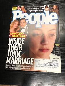 Johnny Depp Amber Heard People Magazine June 13th 2016 Evidence Photo Divorce Ce