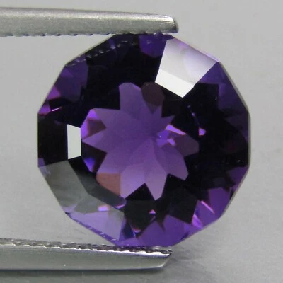 7.28Cts Gloriosa Calidad Fina 100% Natural Amatista Redonda Corte Personalizado REF VDO Foto 1 de 4