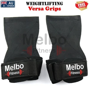 Weightlifting Versa Grips Padded Wrist Straps Deadlift Heavy Powerlifting Gloves - Picture 1 of 7