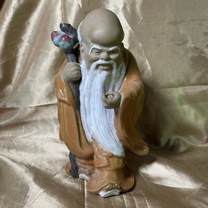 Vintage Wanjiang Wucai Porzellan Keramik unsterblicher Gott der Langlebigkeit Schlammmann - Bild 1 von 8