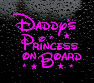 CALCOMANÍA DE VINILO DADYS PRINCESA A BORDO BEBÉ NIÑA LOGOTIPO ABUELA COCHE/FURGONETA - Imagen 1 de 5