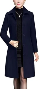 Jenkoon Women's Pea Trench Coat Long Thick Overcoat Sz Medium - Picture 1 of 1
