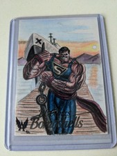 2018 Cryptozoic DC Comics Bombshells Superman 1/1 Sketch by Angelo de Capua
