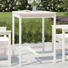 Classic White Solid Pine Wood Garden Table For Patio Terrace Outdoor Use