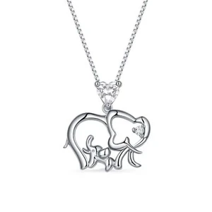 Elephant Necklace Made With 925 Sterling Silver,Women Girls Fashion Jewelry - Picture 1 of 4