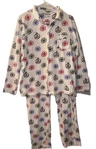 Life Is Good Pyjama Set 2-teilig Langarm Weihnachten Schneeflocken Damen L Baumwolle - Bild 1 von 15
