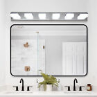 Modern 6-Light Chrome LED Vanity Light Fixture for Bathrooms & Makeup Tables