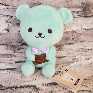 Peluche Fukuya Japonés Chocolate Oso Menta Verde 7" con Etiquetas - Imagen 1 de 5
