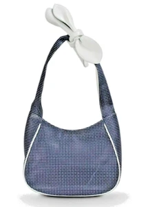 NEU Bodhi Nantucket Hobo/Schultertasche Handtasche blau Leder Tupfen & Schleife 198 $ - Bild 1 von 3