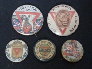Red Triangle Day WWI Badges - Picture 1 of 2