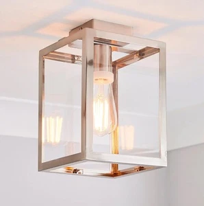 London Ceiling Light Bathroom New Modern Clear Glass RPP 55£ - Picture 1 of 4