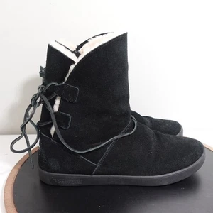 Koolaburra By UGG Boots Womens Size 9 Suede Shearling Winter Zip Lace 1019368 - Picture 1 of 12
