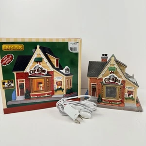 Cafetería iluminada de porcelana Lemax Cup O Joe Christmas Village 2013 #35539 - Imagen 1 de 11