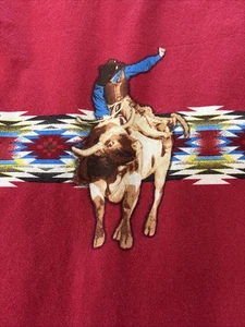 Camicia Wrangler XL Rodeo Bull equitazione rossa bottoni a pressione maniche lunghe cowboy western - Foto 1 di 11