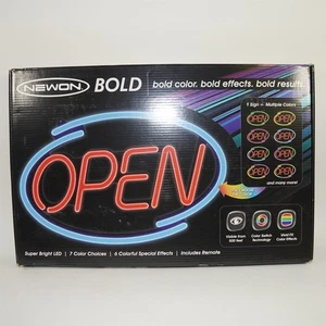 Newon BOLD LED Insegna APERTA aziendale multicolore con telecomando 6114 - Foto 1 di 2