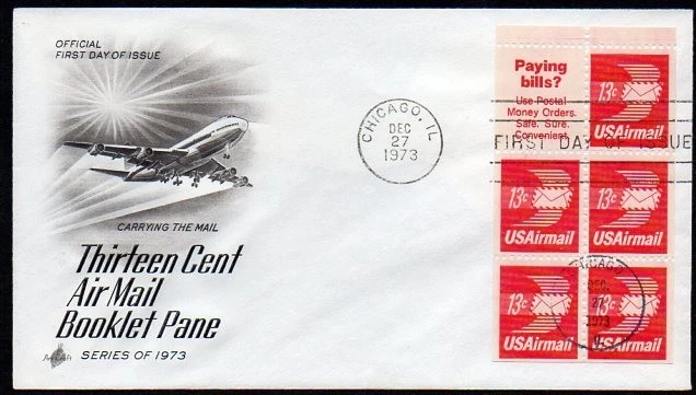 #C79a 1979 13c Airmail booklet pane FDC AC - Image 1 of 1