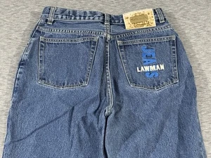 Lawman High Waist Mom Jeans Size 9 Distressed Embroidered Vintage 80s 90s - Picture 1 of 17