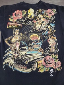 Rare Sublime Sullen Art Collective Shirt Men's Medium Black Tattoo All Wrong  - Picture 1 of 17