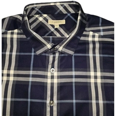 BURBERRY Simpson Check Print Button Down Shirt Men's Size XXL.  - Image 1 of 4