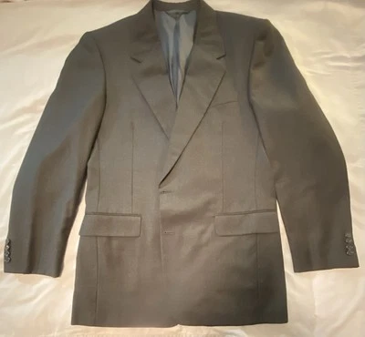 Blazer Hickey Freeman Hombres 41L Gris Lana Neiman Abrigo Deportivo Sala de Juntas Traje Chaqueta Foto 1 de 4