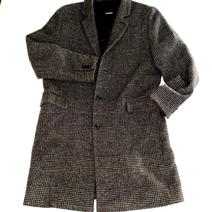 Topcoat donna Express a quadri misto lana manica lunga con bottoni taglia large nuovo senza etichette - Foto 1 di 7
