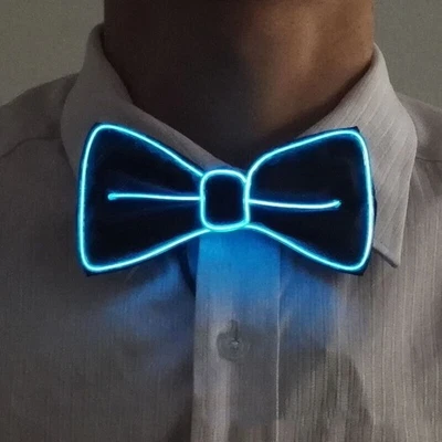 Men Flashing Dance Luminous Necktie LED Bow Tie Party Decoration Light Up - Image 1 of 4