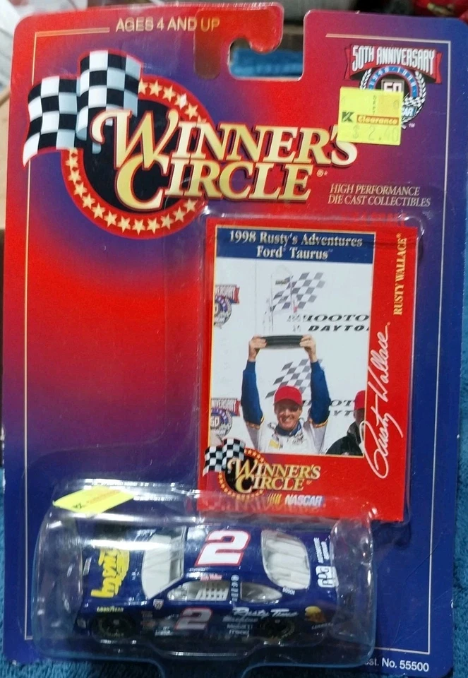 De colección 1998 Hasbro Winners Circle "Rusty Wallace" Diecast 1998 Ford Taurus NUEVO Foto 1 de 1