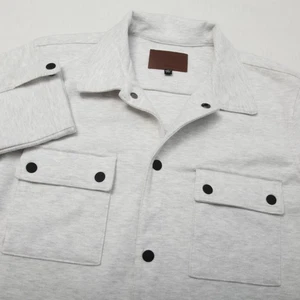 Civil Society Jacke Herren XL meliert grau Druckknopfleiste Hemd Shacket Stretch weich - Bild 1 von 11