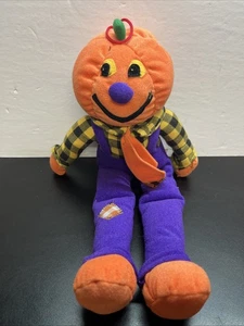 Vintage 1995 Stuffins Halloween Hillbilly peluche testa di zucca Jack O lanterna con etichetta W8 - Foto 1 di 8